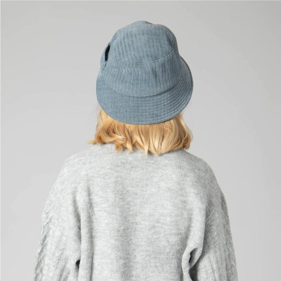 NWT Anthropologie + San Diego Hat Co. Cozy and Chic Bucket Hat Blue (ONE SIZE) - Picture 2 of 16